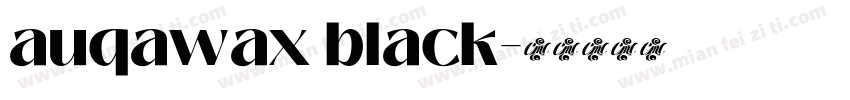 auqawax black字体转换